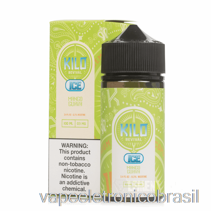 Vape Eletrônico Ice Manga Goiaba - Quilo Revival - 100ml 6mg